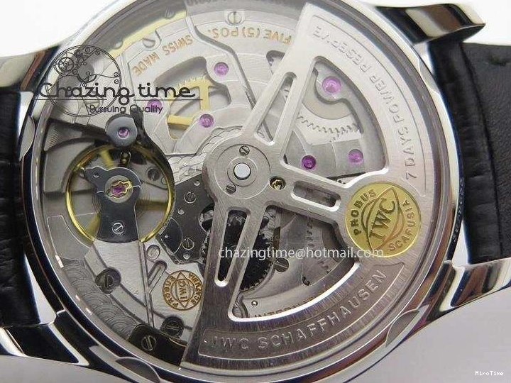 MIROTIME 0412 Practical Portuguese Real PR IW500109 ZF 1:1 Best Edition Black Dial On Black Leather Strap A52010 V 7308